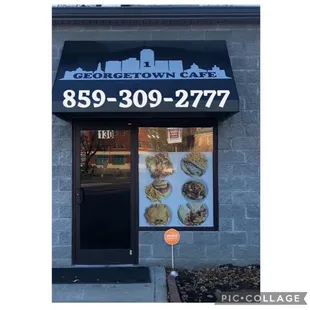 the front of the restaurant