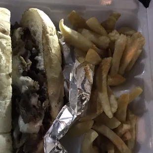 Philly cheese steak sandwich