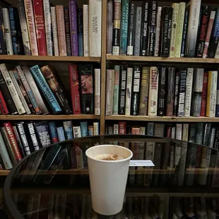 Cappuccino in the upstairs library