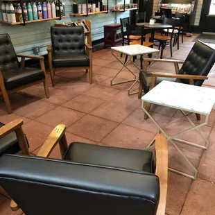 the interior of a coffee shop