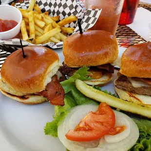 Beef Sliders and Fries! Mmmmm.