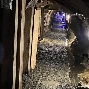 Looking down the path we walked deep in the mountain