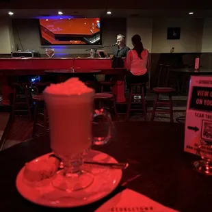 two people in the background