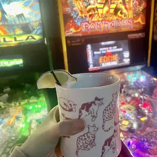 Cat mugs and pin ball games