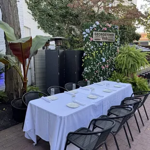 The patio.