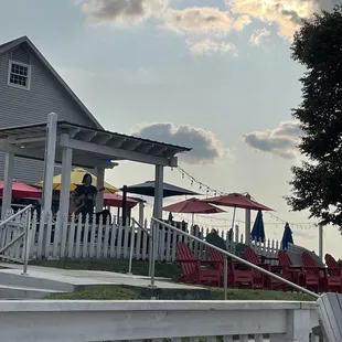 View from deck listening to live music