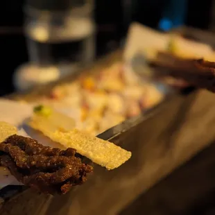 a plate of food on a table