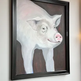 a painting of a pig