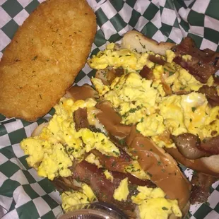 Breakfast HandRoll w/ Hashbrown &amp; Homemade Pepper Jelly