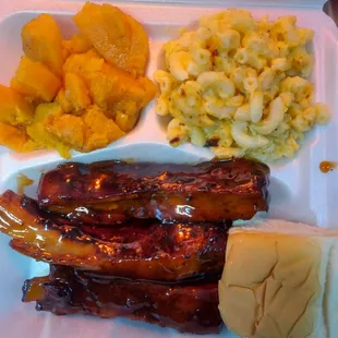 Ribs, Mac&amp;Cheese, Yams