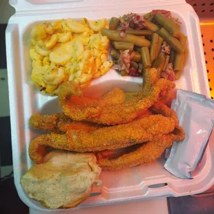 Fish, Green Bean, Mac&amp;Cheese