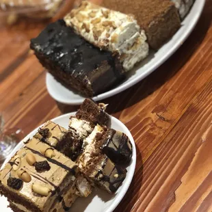 a variety of desserts