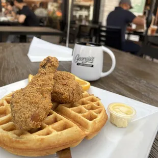 Chicken and waffles