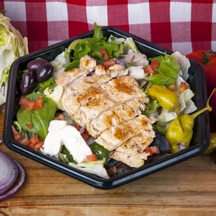 Greek Salad with Grilled Chicken