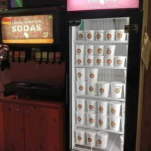 Soda fountain and frozen custard to go.