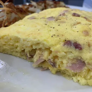 Cut view of omelette