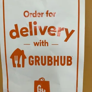 order for delivery with grubhub