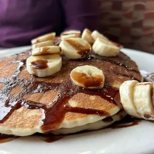 Nutella &amp; banana stuffed pancakes (hersheys syrup on top ) ruining it for me.