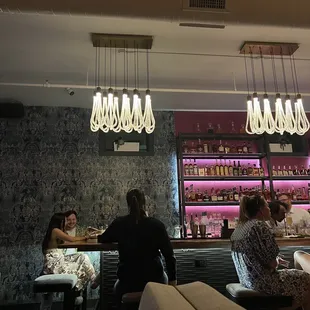 people sitting at the bar