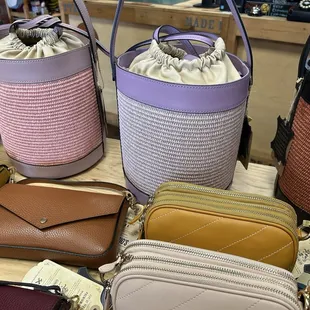 bucket bags &amp; clutches.