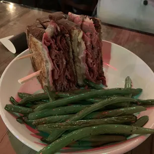 Pastrami Cristo with seasonal vegetables - my husband loved it.