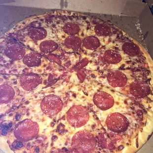 $6.99 ready made pepperoni pizza