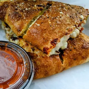Calzone and sauce