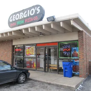 a car parked outside