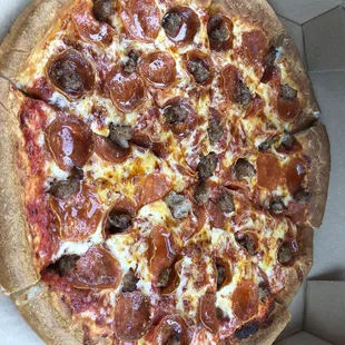 Pepperoni and Sausage Pizza (to go)