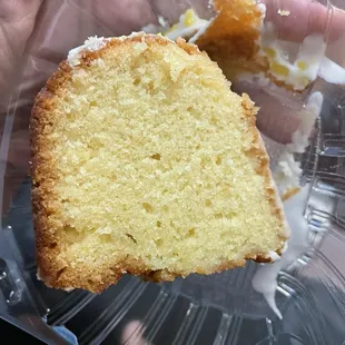 Lemon Crunch Bundt slice
