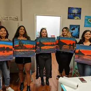 Most recent paint nite. Such fun with these ladies. Good time had by all.