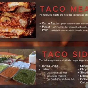 Choice of meat, toppings, chips, and salsa come with every catering package!