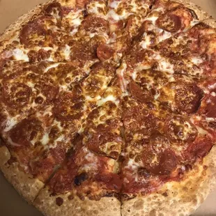 Large Pepperoni pizza