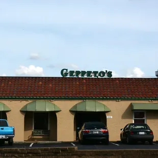 the front of the restaurant