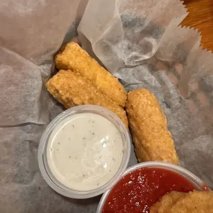 Battered Mozzarella Sticks