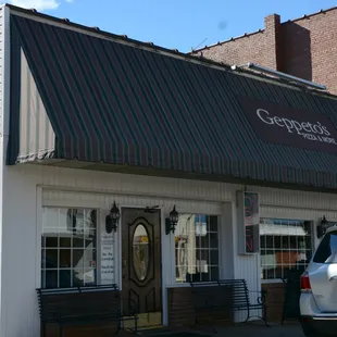the front of the restaurant
