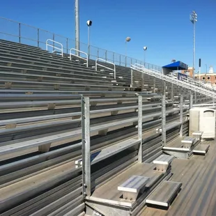 Running bleachers!