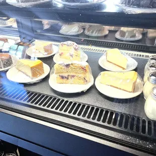 Close up of excellent desserts