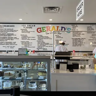 Counter and menu