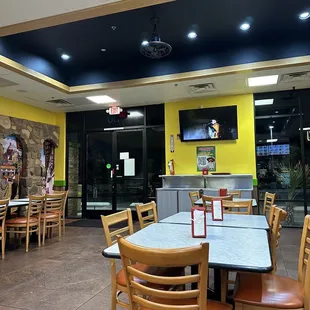 the inside of a restaurant