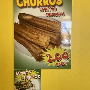 Churros de fresa cajeta crema o plain
