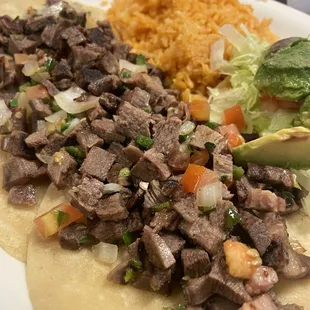 Lengua taco plate $13