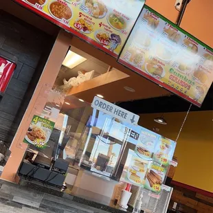 Inside Gerardo's- large menu.