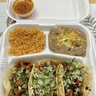 #9 taco combo with Pastor