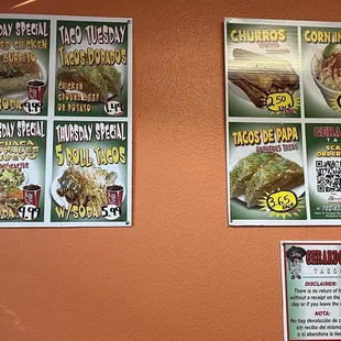 Daily specials @ Tenaya location