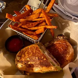 Cuban Sandwich &amp; Sweet Potato Fries