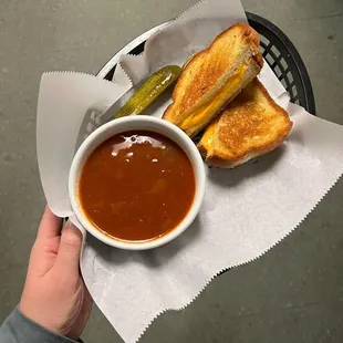 Chili and Grilled Cheese