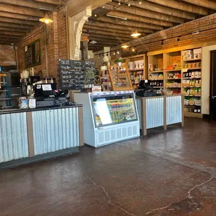 the inside of a coffee shop