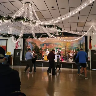 Festivities are held inside during colder months.