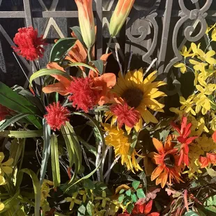 a bouquet of flowers